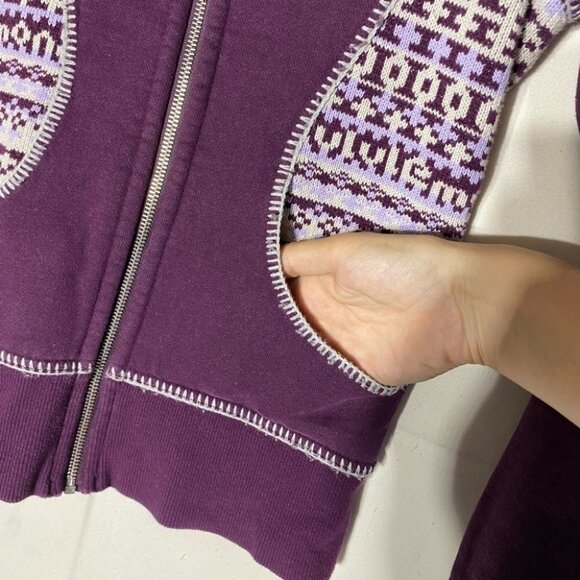 Lululemon Special Edition Purple Fair Isle Scuba Hoodie 4/XS - Picture 10 of 16